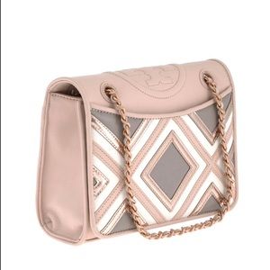 Tory Burch Blush Pink Fleming Medium Shoulder Bag